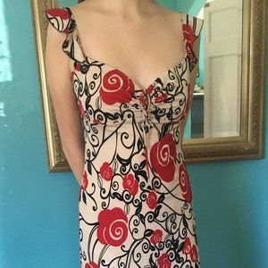 Form fitting Portrait dress with flutter sleeves